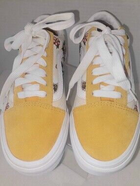 Vans Yellow Floral Low-Top Sneakers